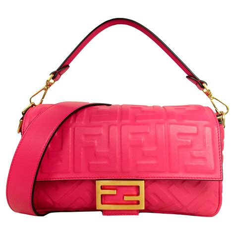 fendi baguette ff embossed shoulder bag|baguette fendi vintage.